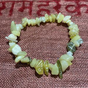 Lemon Jade Chips Stretch Bracelet